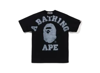 A BATHING APE Overprinted College Tee "Black"