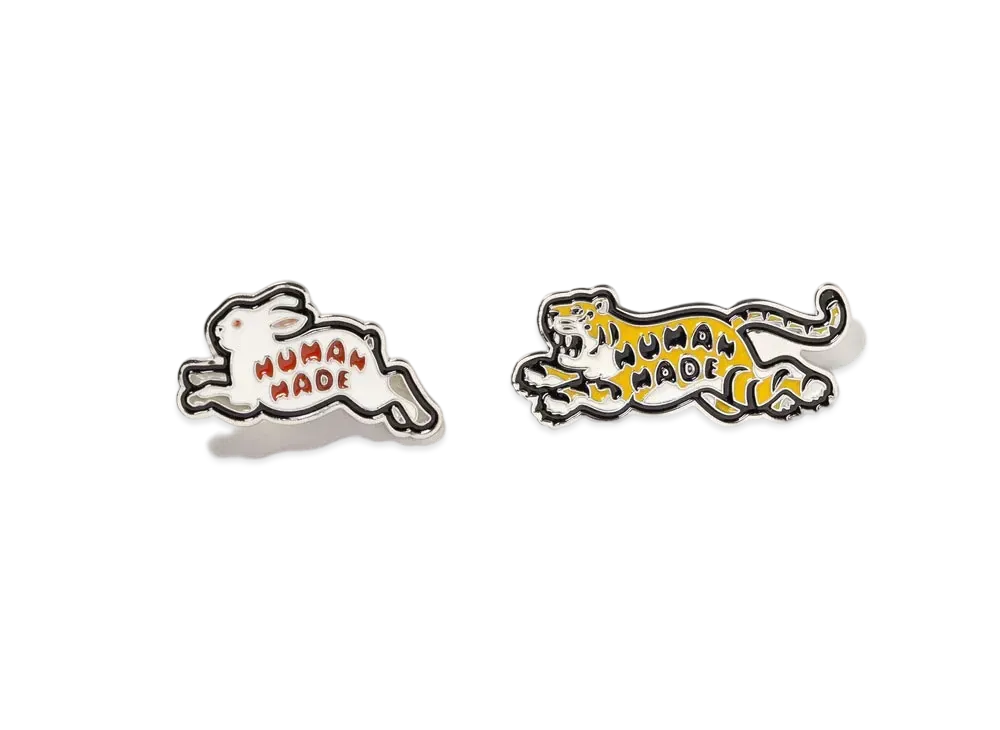 HUMAN MADE Animal Pins Set #1 "Silver"