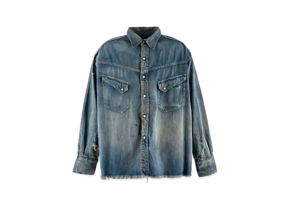 セントマイケル 23AW デニム シャツ "ブルー"