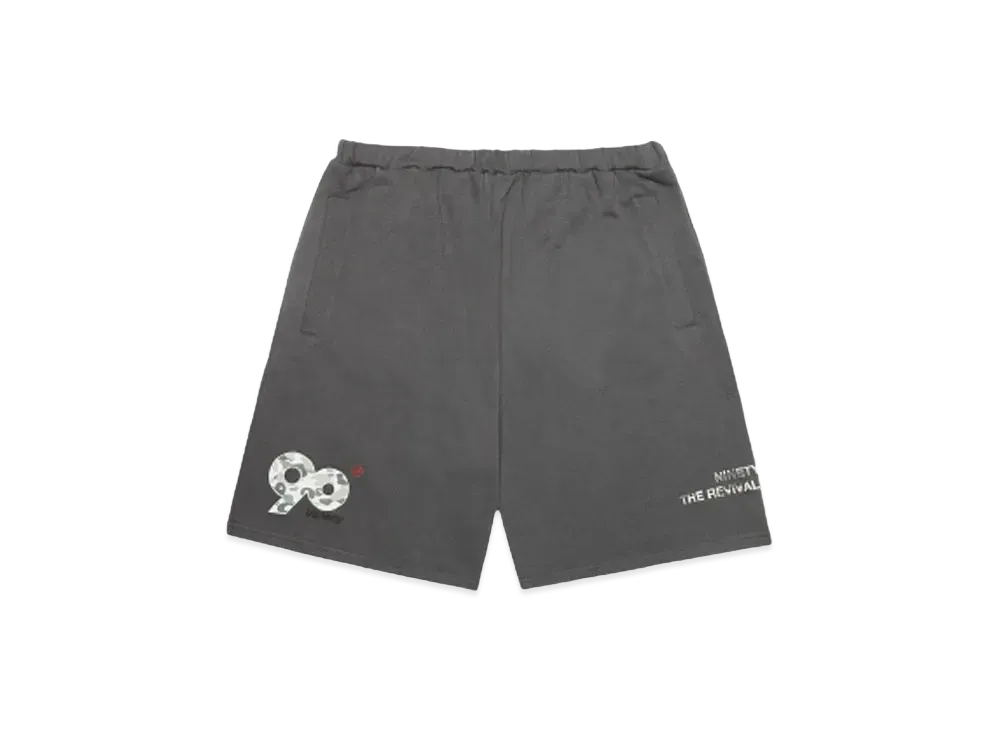 9090 Logo Sweat Half Pants(Camo) "Charcoal Black"