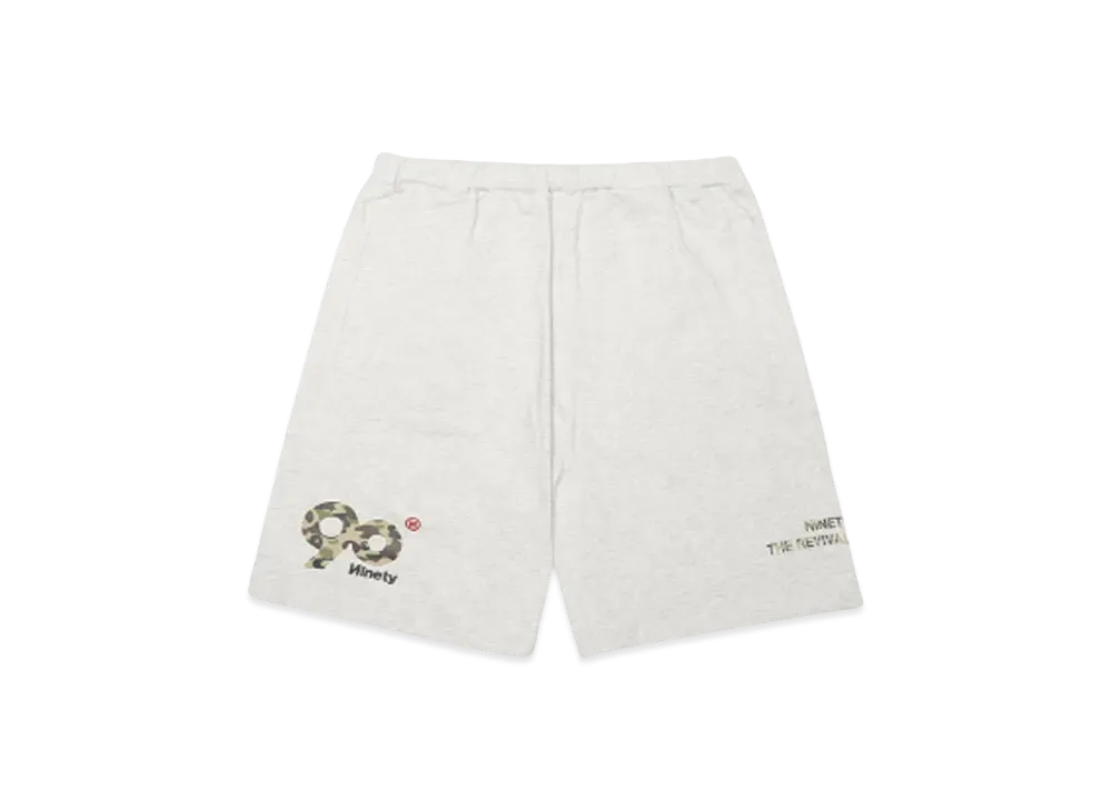 9090 Logo Sweat Half Pants(Camo) "Heather White"