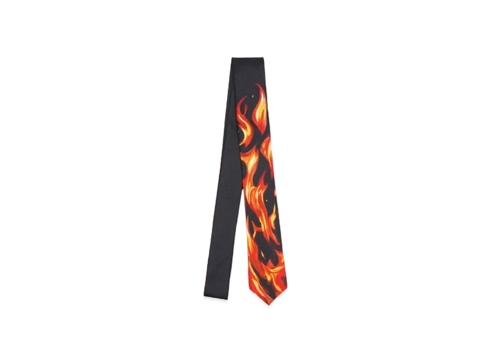 el conductorH PRINT SILK TIE 'FLAME "MULTI"
