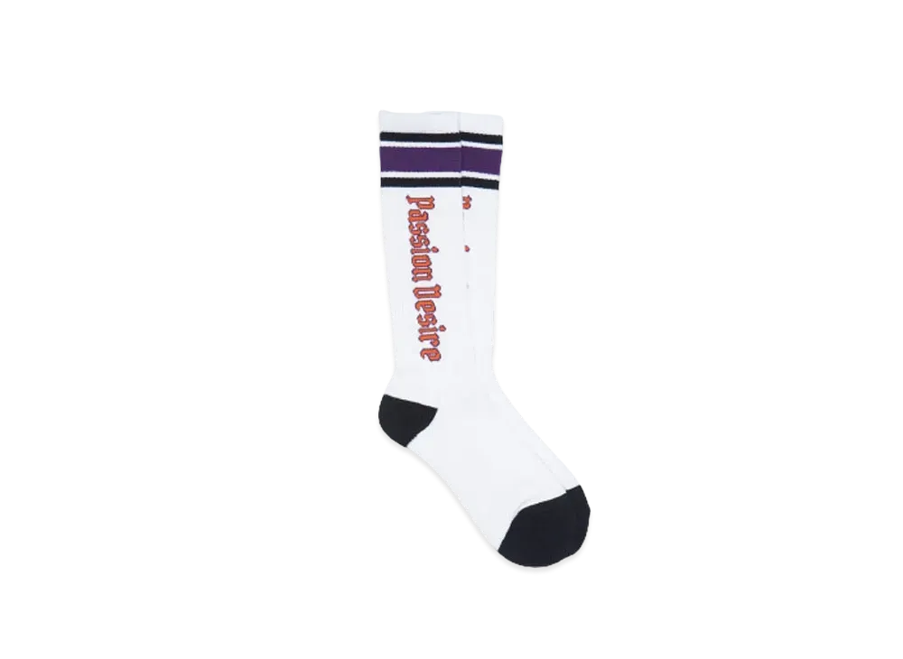 el conductorH 3LINE HIGH SOCKS "WHT"