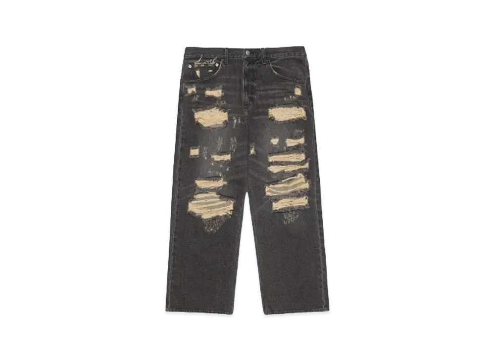 F-LAGSTUF-F DENIM BORO BAGGIE PANTS "BLACK"