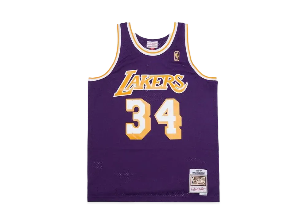 Mitchell&Ness NBA SWINGMAN ROAD JERSEY LAKERS 96 SHAQUILLE O'NEAL "PURPLE"