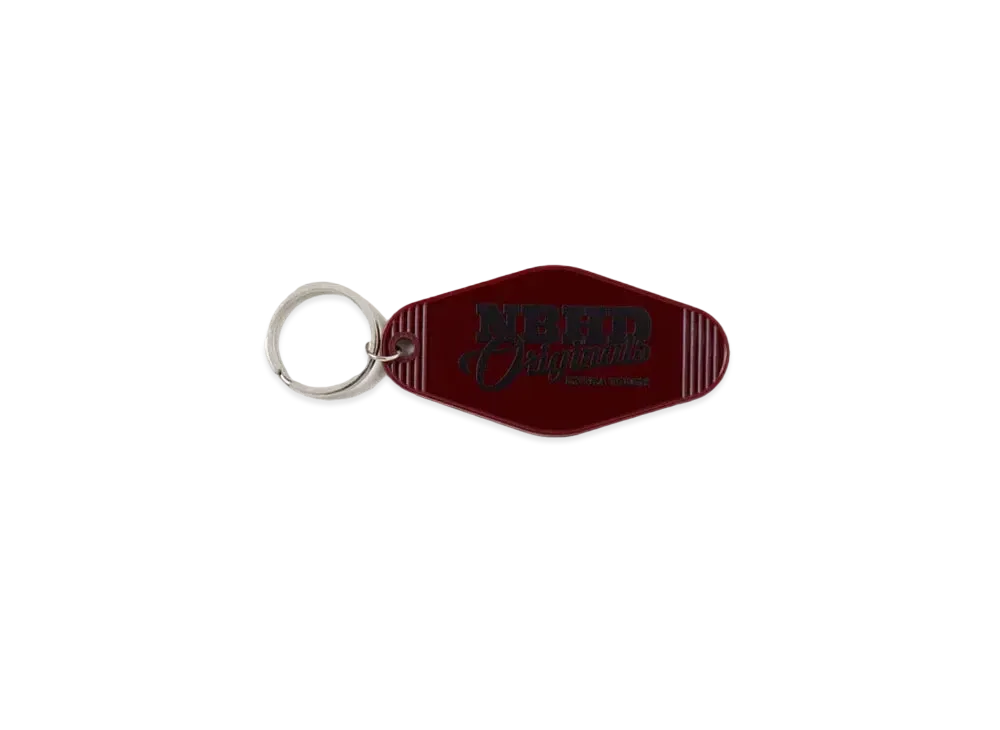 NEIGHBORHOOD Motel Type Key Tag-1 "Burgundy"