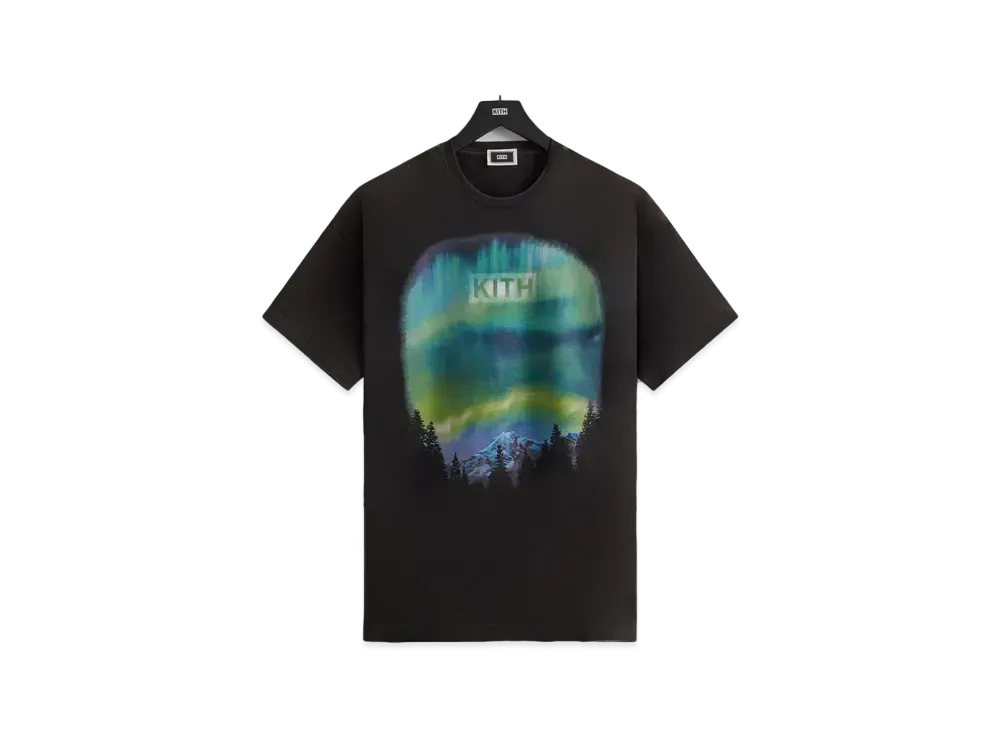 Kith Aurora Classic Logo Vintage Tee "Black"