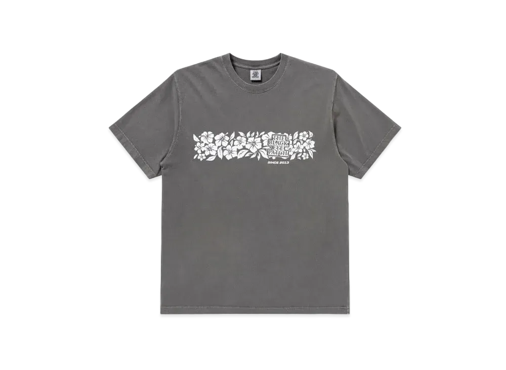 Black Eye Patch Hibiscus Tee "Charcoal"