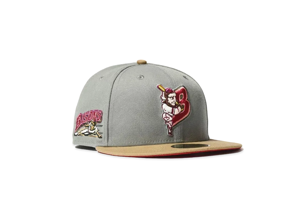 NEW ERA BUFFALO BISONS BISONS PATCH 59FIFTY "MISTYxKHAKI"