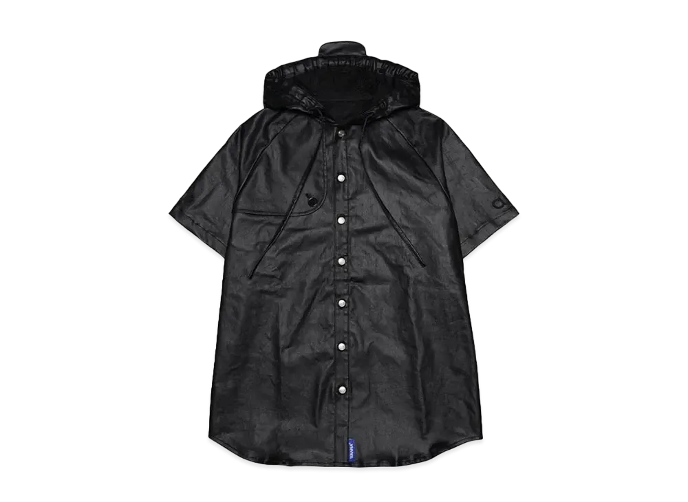 WANNA ECO LEATHER Hooded sharlock shirts s/s "BLACK"