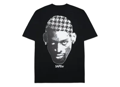 SAPEur Hounds Tooth Head S/S Tee "Black"
