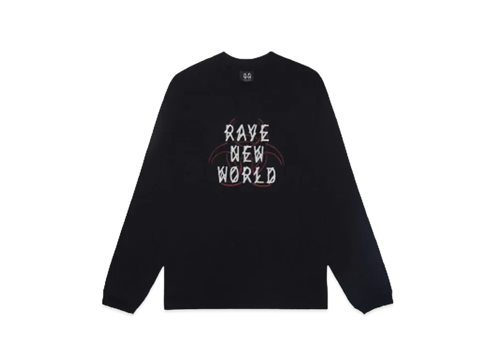 44 LABEL GROUP FALLOUT LONG S TEE JERSEY 16/1 "BLACK + RAVE SKULL HAZARD"