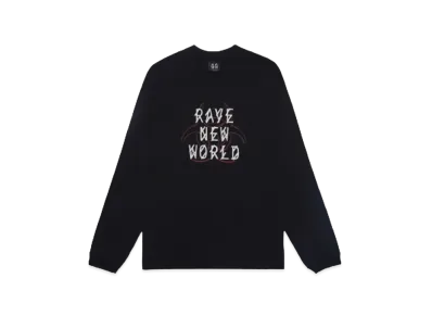 44 LABEL GROUP FALLOUT LONG S TEE JERSEY 16/1 "BLACK + RAVE SKULL HAZARD"