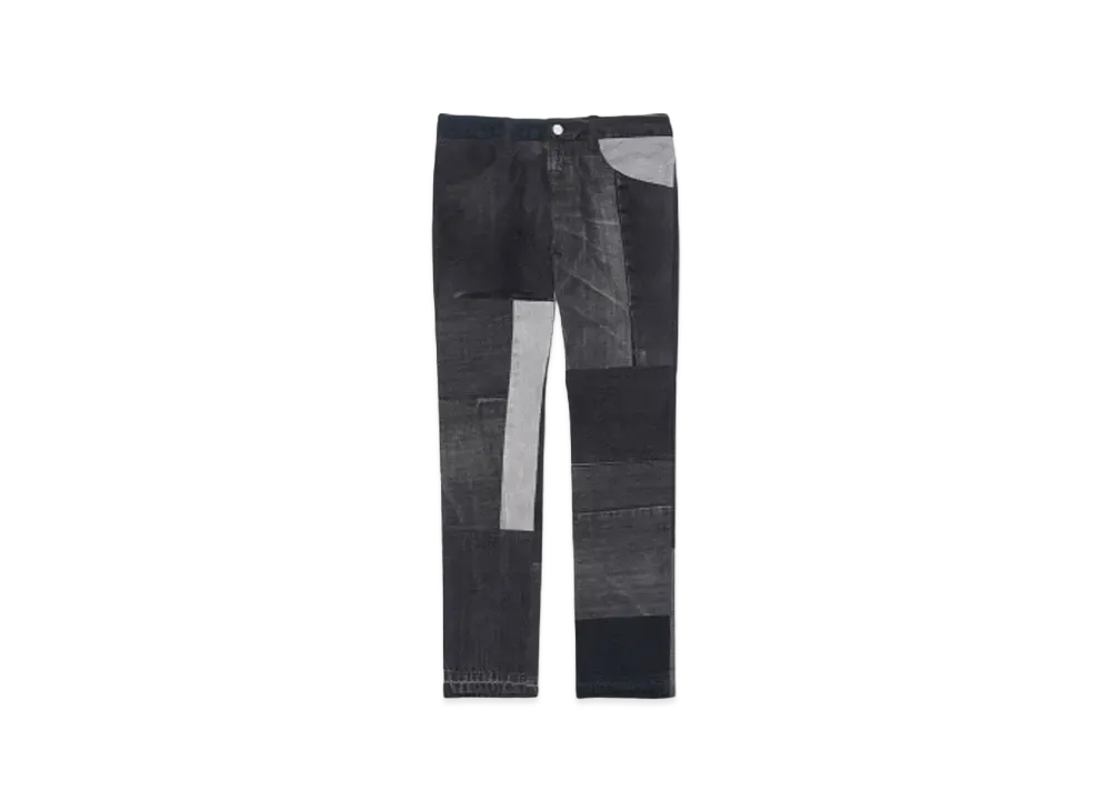 Children of the discordance NY: VINTAGE PATCH WORK DENIM PT TYPE-SS "BLACK"