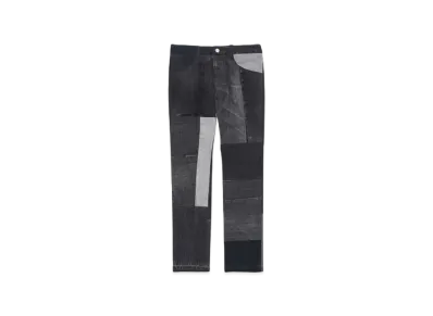 Children of the discordance NY: VINTAGE PATCH WORK DENIM PT TYPE-SS "BLACK"