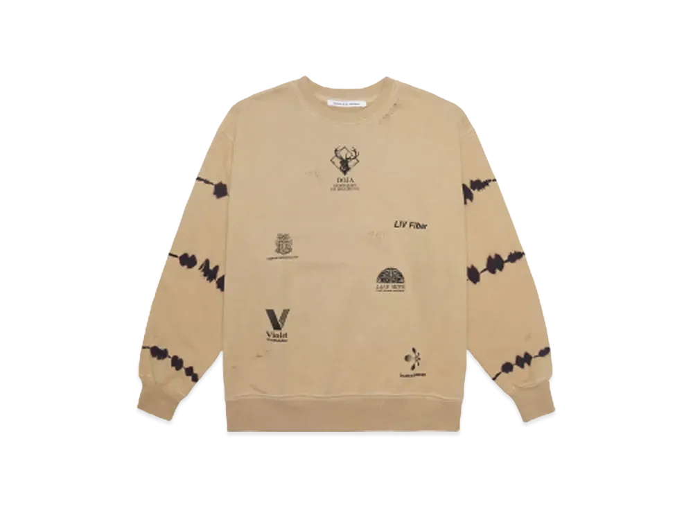 Children of the discordance INTERVENTIONS CN DAMAGE SWEAT SHIRT "BEIGE"