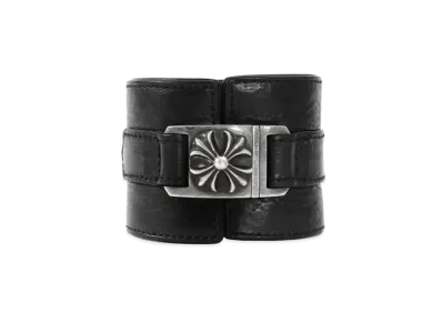 Chrome Hearts Wide Harness Clasp Bracelet "Black"