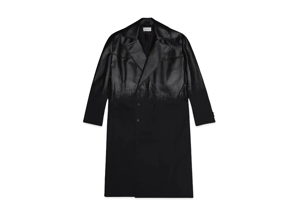 TAAKK LEATHERIZED COAT "BLACK"