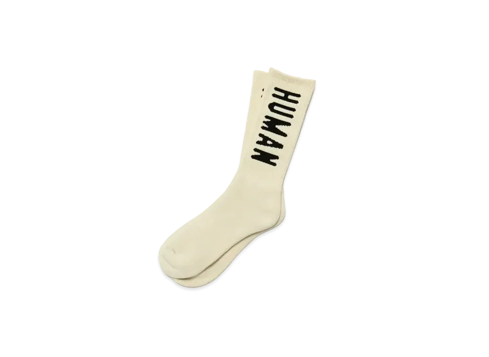 HUMAN MADE HM Logo Socks "White"