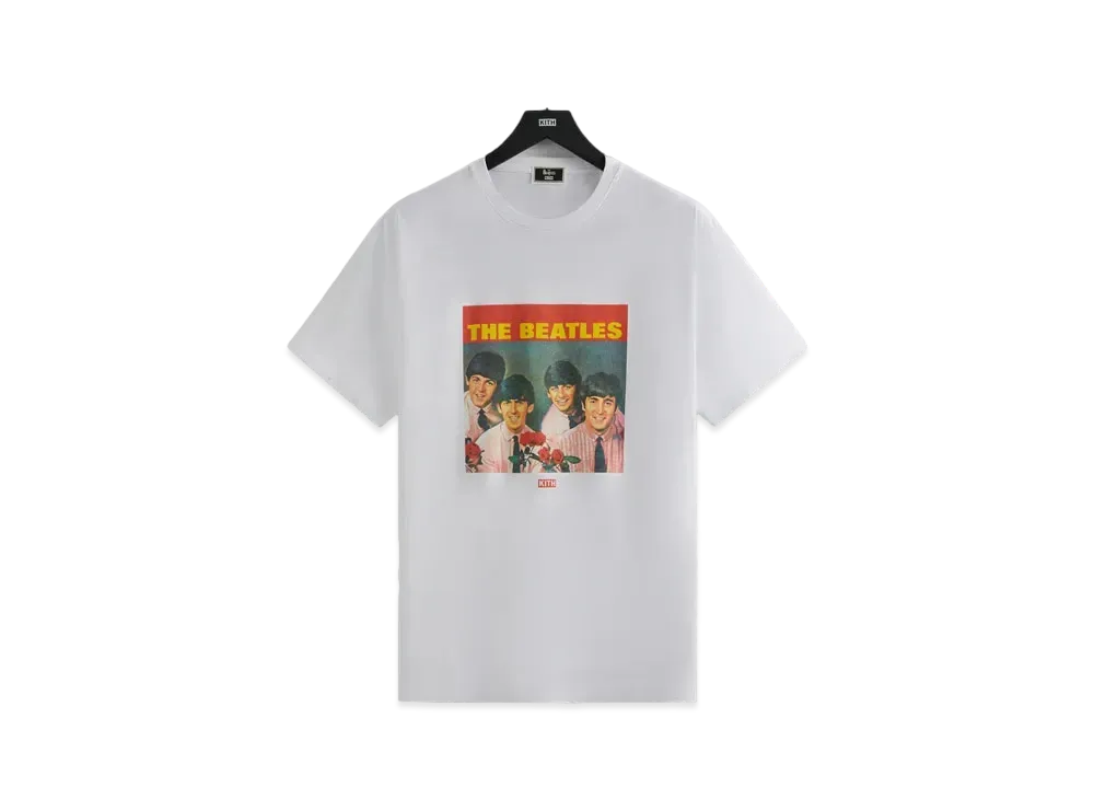 Kith x The Beatles Red Roses Vintage Tee "White"
