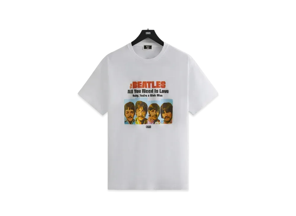Kith x The Beatles All You Need is Love V Tee "White"