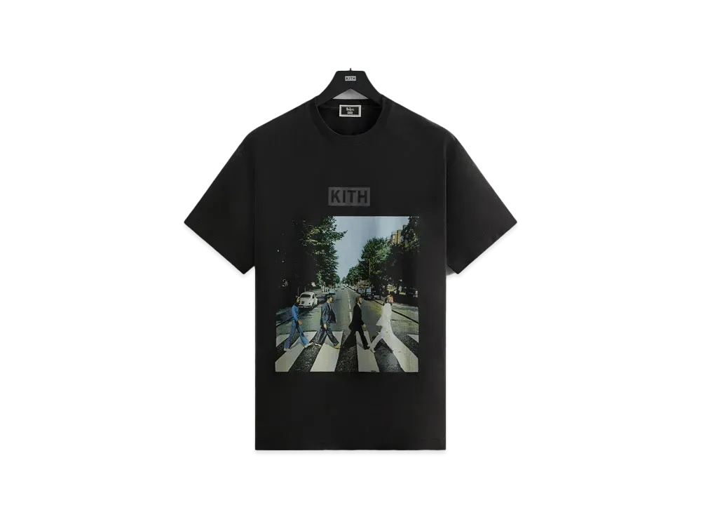 Kith x The Beatles Abbey Road Vintage Tee "Black"
