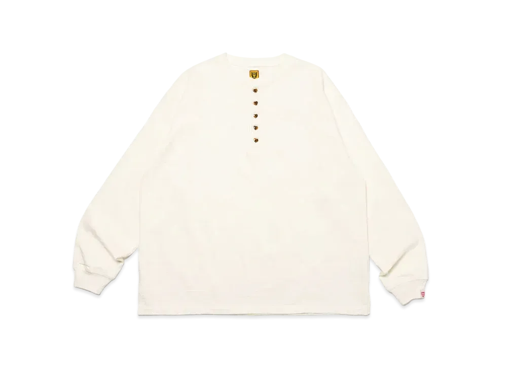 HUMAN MADE Oversized Henley Neck L/S T-Shirt 