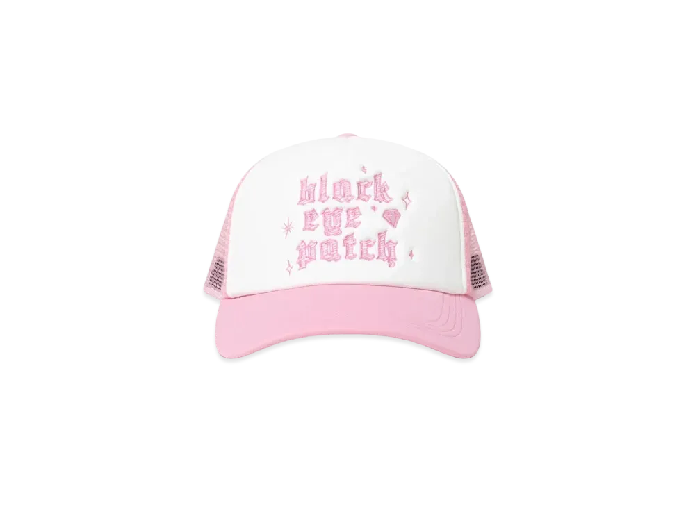 Black Eye Patch Diamond Dreams Mesh Cap "Pink"