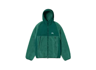 Stussy Sherpa Paneled Hooded Jacket "Green"