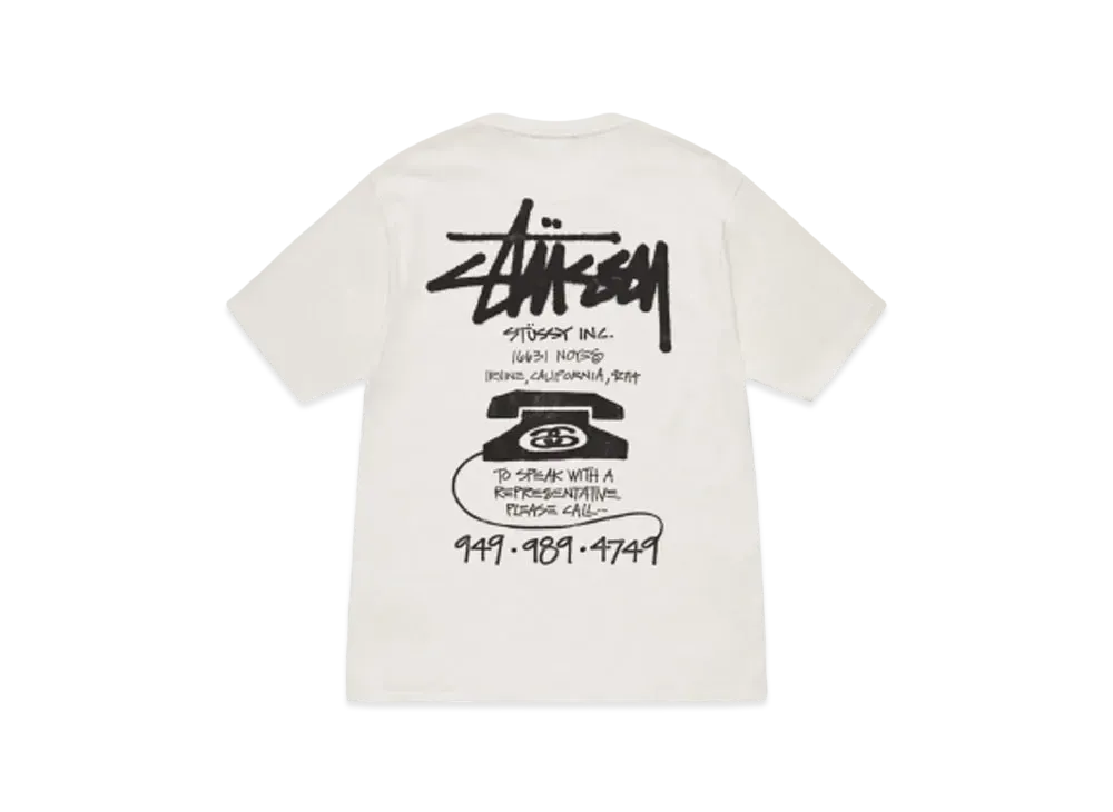 Stussy Old Phone Tee Pigment Dyed 