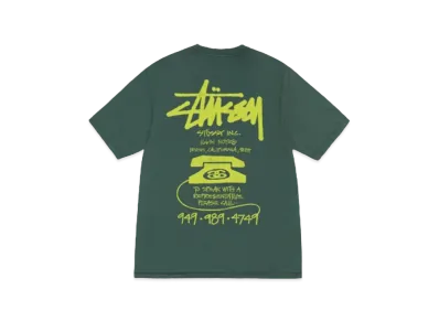 Stussy Old Phone Tee Pigment Dyed "Forest"