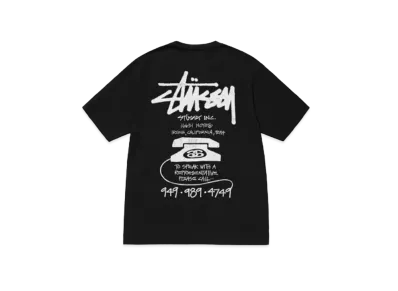 Stussy Old Phone Tee Pigment Dyed "Black"