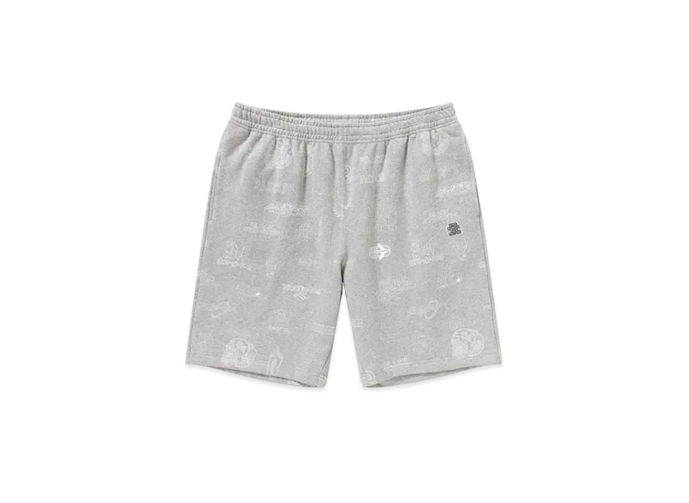 Blackeyepatch Sketched Logos Sweat Shorts "Heather Gray"
