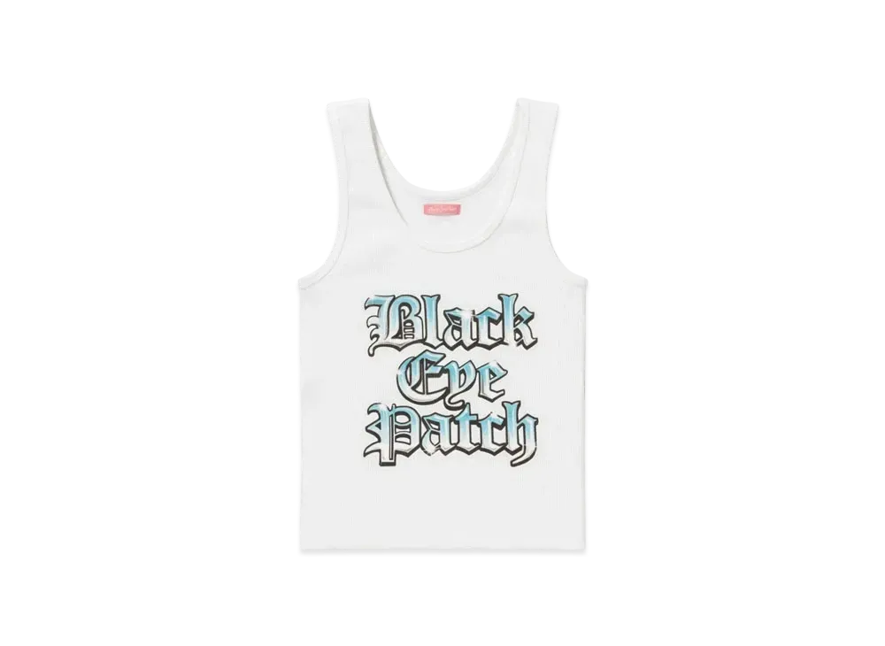 Blackeyepatch Blackletter Airbrush Tank "White"