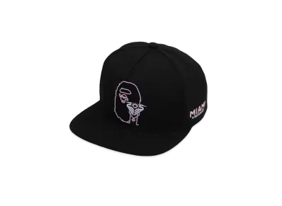 A BATHING APE x INTER MIAMI CF Snap Back Cap "Black"
