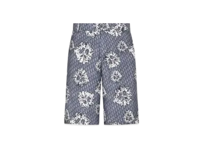 Dior Tears Bermuda Shorts Silk Twill "Blue"