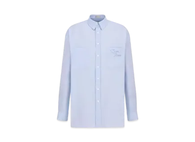 Dior Tears Shirt Striped Cotton Oxford "Blue"