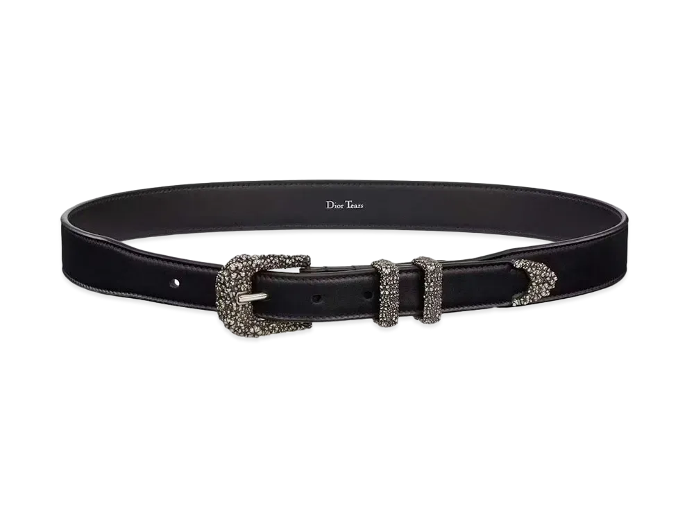 Dior Tears Adjustable Belt Smooth Calfskin, 30mm "Black"