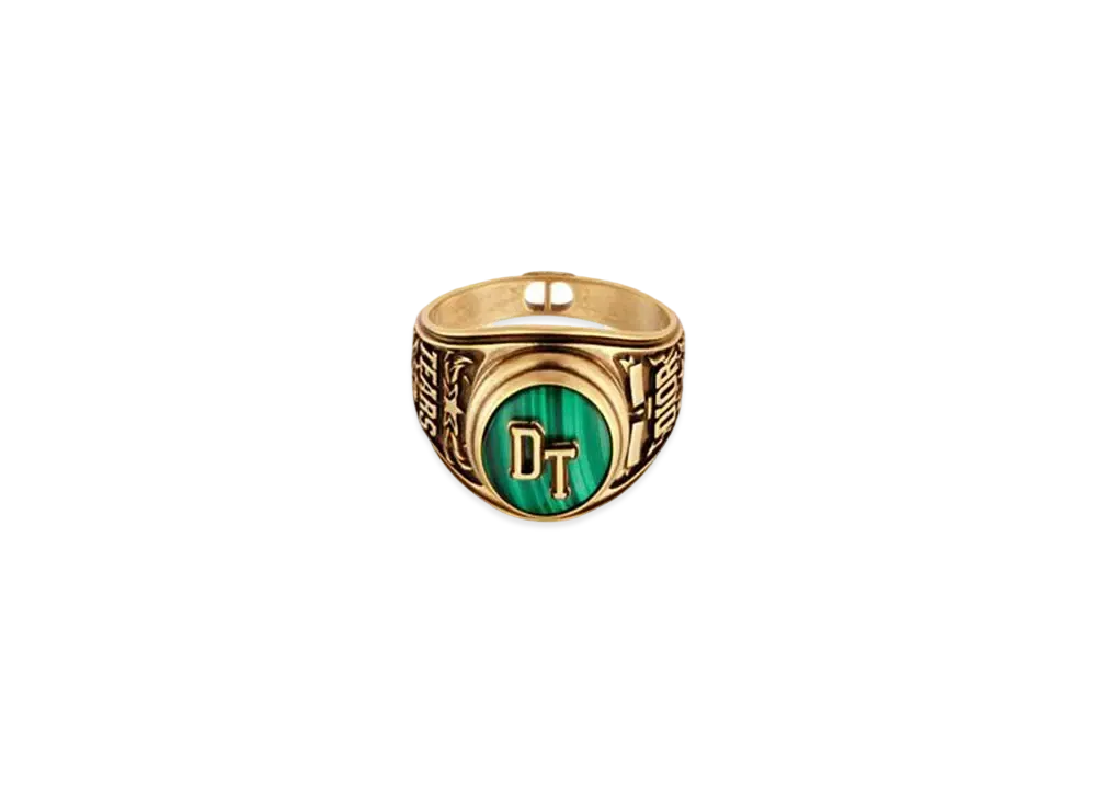 Dior Tears Ring (Brass and Malachite) "Gold"