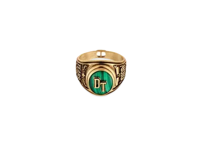 Dior Tears Ring (Brass and Malachite) "Gold"