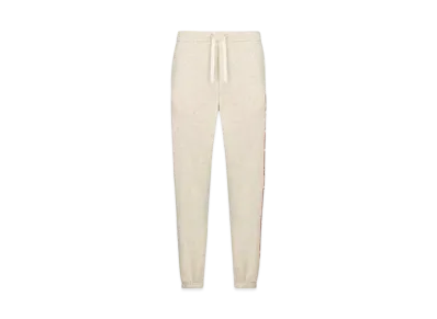 Dior Tears Track Pants Cotton Fleece "Heathered Ecru"