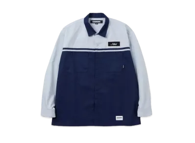 NEIGHBORHOOD Two Tone Work Shirt LS "Navy/Blue"