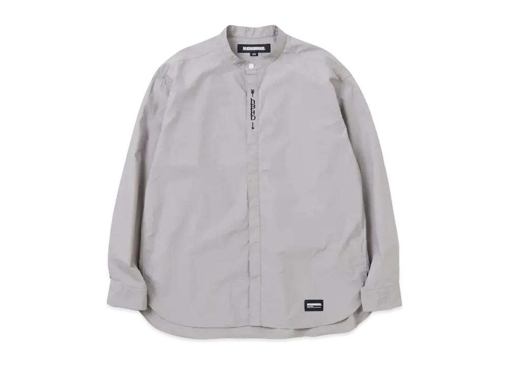 NEIGHBORHOOD Bandcollar Shirt LS "Gray"
