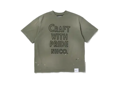 NEIGHBORHOOD Damage Crewneck SS "Olive Drab"