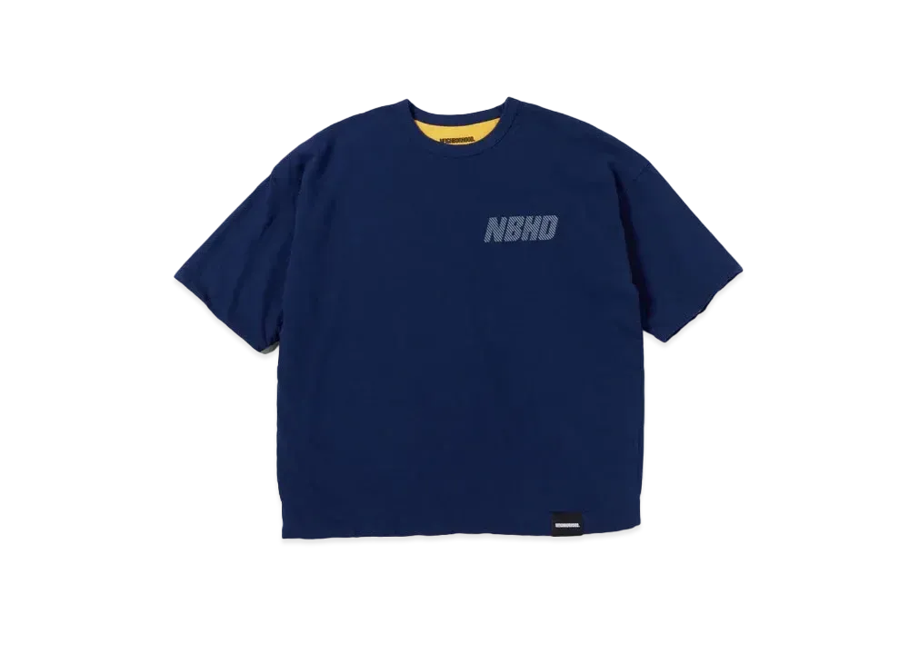 NEIGHBORHOOD Reversible Crewneck SS "Navy/Gold"