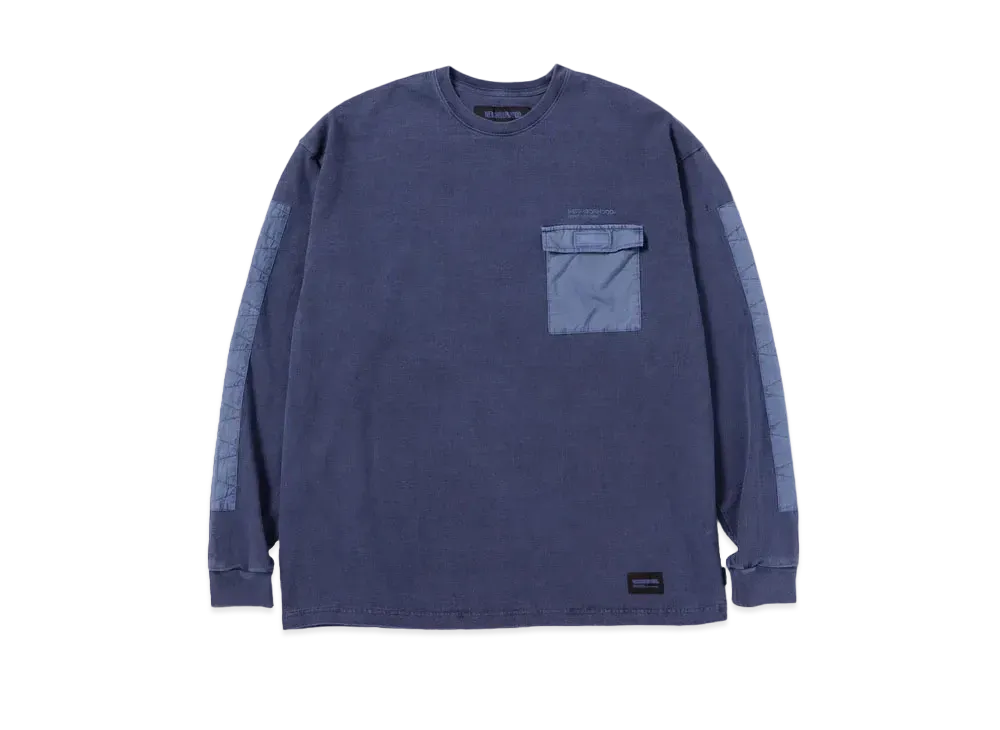 NEIGHBORHOOD Design Pigment Dyed Crewneck LS "Navy"