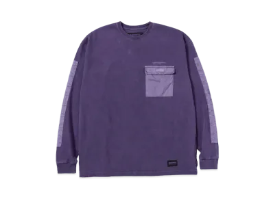 NEIGHBORHOOD Design Pigment Dyed Crewneck LS "Purple"