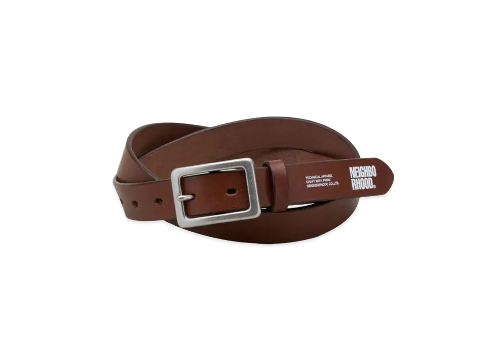 NEIGHBORHOOD Leather Narrow Belt "Brown"