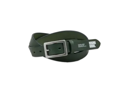 NEIGHBORHOOD Leather Narrow Belt "Green"