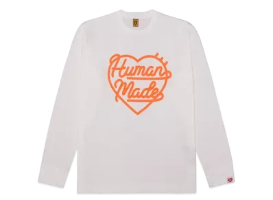 HUMAN MADE Heart L/S T-Shirt "White"